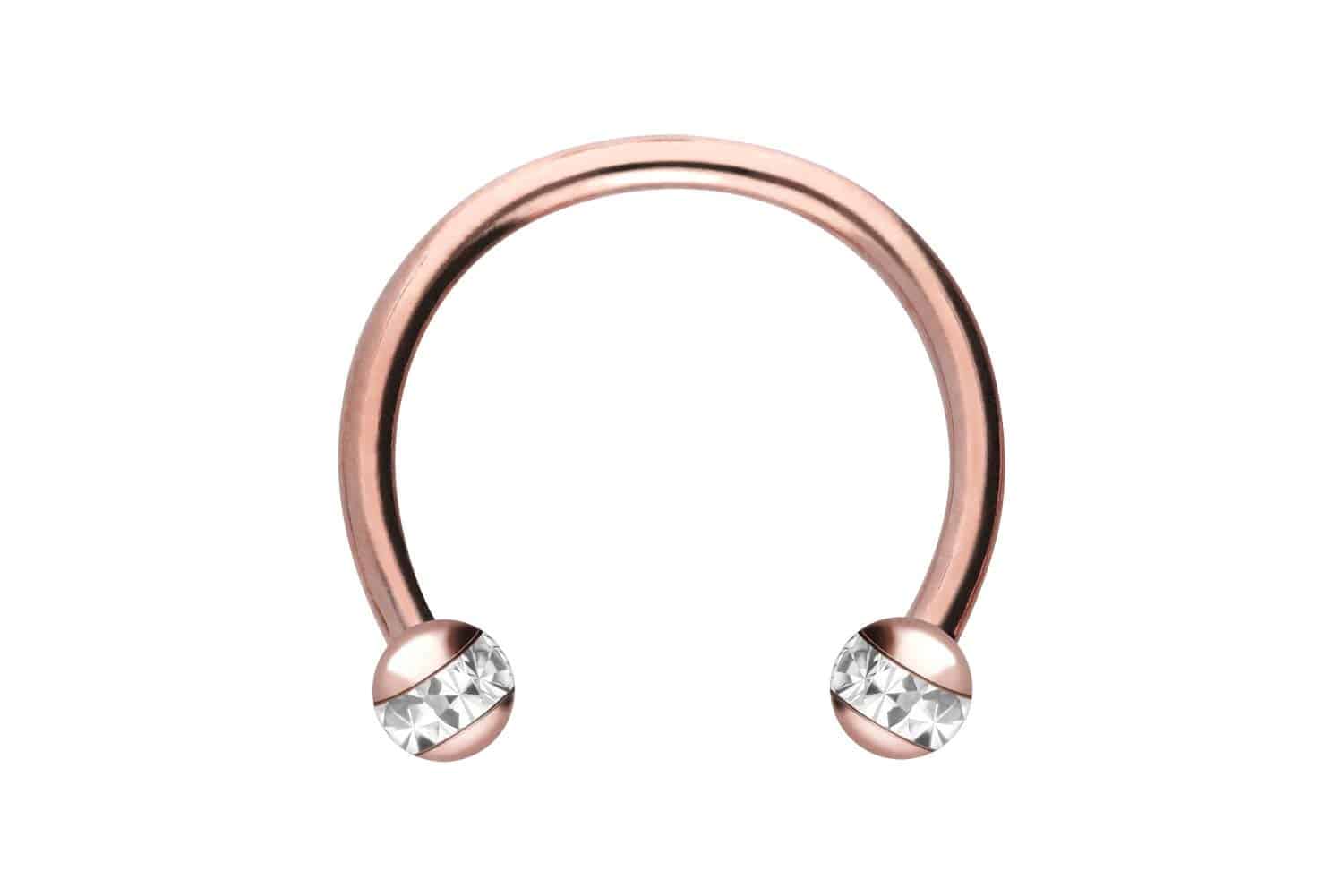 Chirurgenstahl Hufeisenring Piercing EPOXY-RING-KUGELN